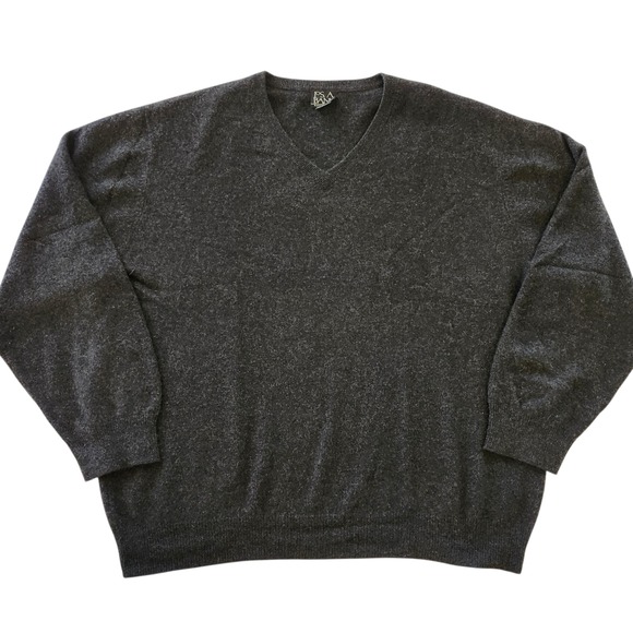 Jos. A. Bank Other - Jos A Bank 100% Cashmere knit V Neck Sweater Dark Charcoal Gray Men's size XL